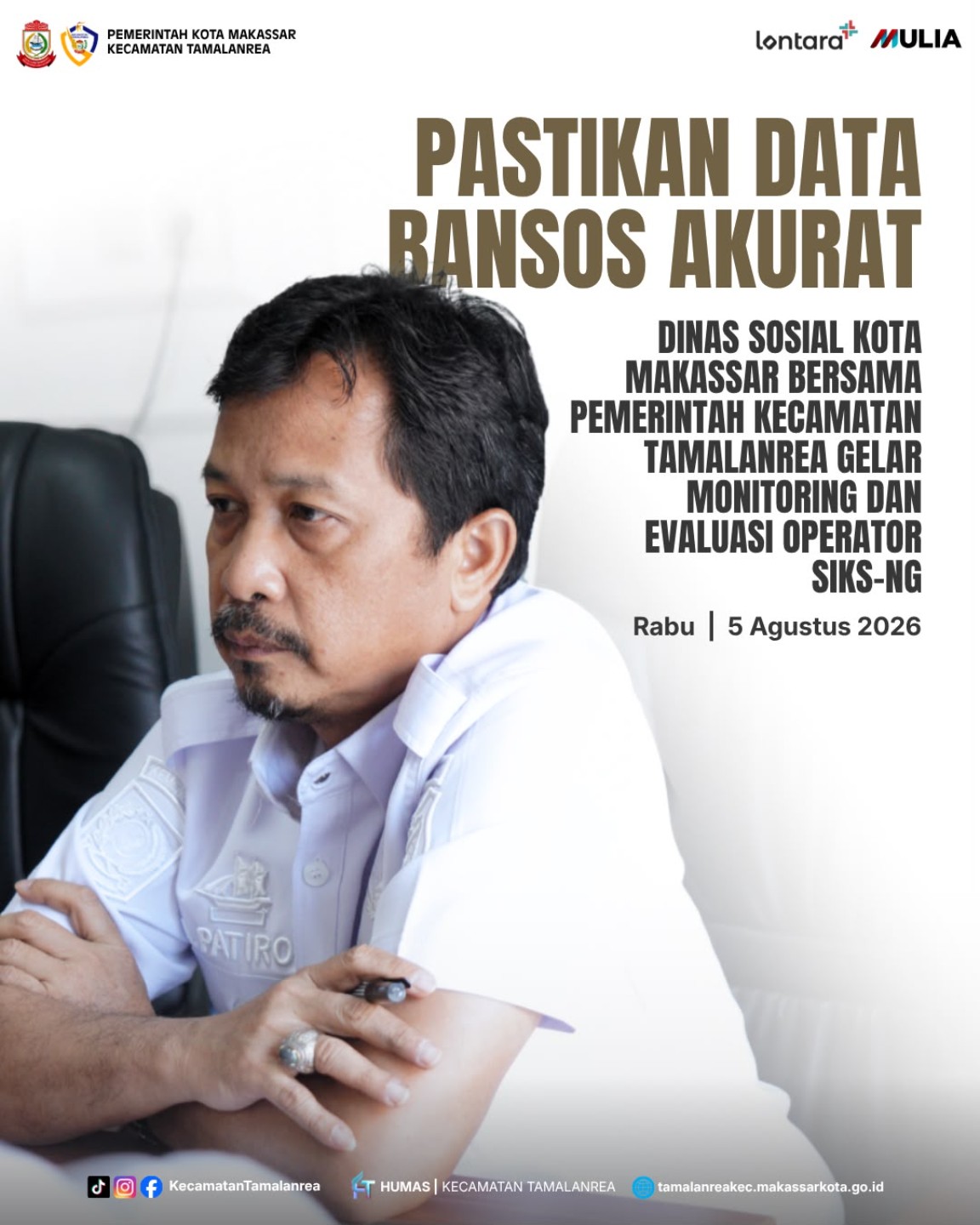 Camat Tamalanrea Pastikan Data Bansos Akurat