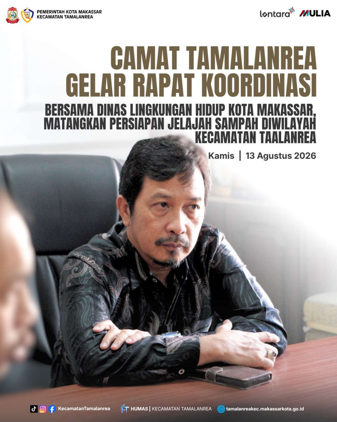 Camat Tamalanrea Gelar Rapat Koordinasi bersama DLH